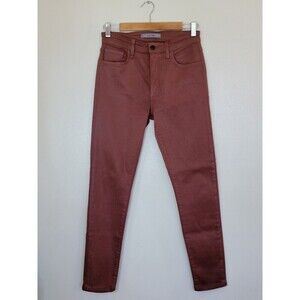 Joe’s Skinny Jeans Womens Size 28 Rust Brown Coated Saddleback High Rise Denim